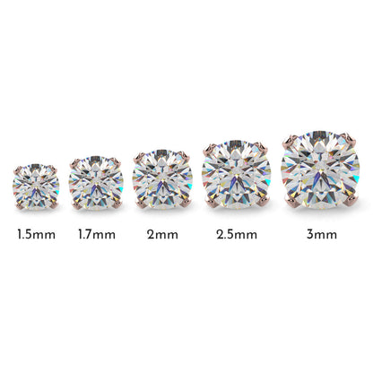 CILIFER® 2mm  Diamond Prong Nose Ring Stud