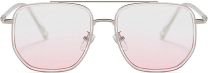 CZTICLE® Vintage Square Oversized Pilot Sunglasses for Women Men Double Bridge Sun Glasses 70s Trendy Stylish Shades