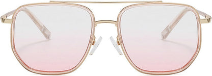 CZTICLE® Vintage Square Oversized Pilot Sunglasses for Women Men Double Bridge Sun Glasses 70s Trendy Stylish Shades