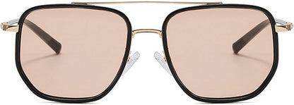 CZTICLE® Vintage Square Oversized Pilot Sunglasses for Women Men Double Bridge Sun Glasses 70s Trendy Stylish Shades