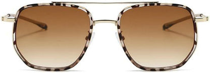 CZTICLE® Vintage Square Oversized Pilot Sunglasses for Women Men Double Bridge Sun Glasses 70s Trendy Stylish Shades