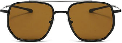 CZTICLE® Vintage Square Oversized Pilot Sunglasses for Women Men Double Bridge Sun Glasses 70s Trendy Stylish Shades