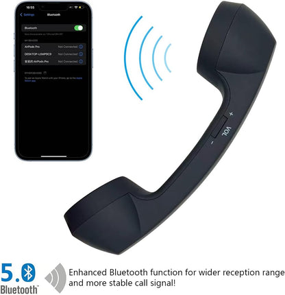 CILIFER® Retro Phone Handset with Wireless Bluetooth and USB Handsets for Cell Phones Radiation-Proof Comfortable Call.