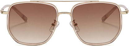 CZTICLE® Vintage Square Oversized Pilot Sunglasses for Women Men Double Bridge Sun Glasses 70s Trendy Stylish Shades