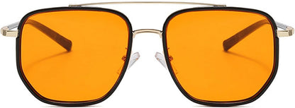 CZTICLE® Vintage Square Oversized Pilot Sunglasses for Women Men Double Bridge Sun Glasses 70s Trendy Stylish Shades