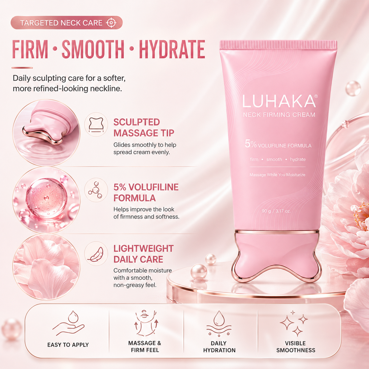 LUHAKA® Collagen Neck Firming & Smoothing Cream, 3.17 oz
