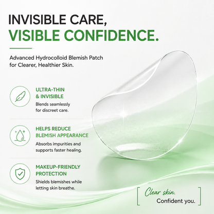 LUHAKA® Invisible Blemish Patch - Thin Hydrocolloid Acne Patches