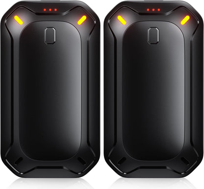CILIFER® 2 Pack Hand Warmers Rechargeable.Electric Hand Warmer. Double-Sided Warming Portable Heater Reusable. 12 Max Heating Time Pocket Hand Warmers Gifts for Women Men