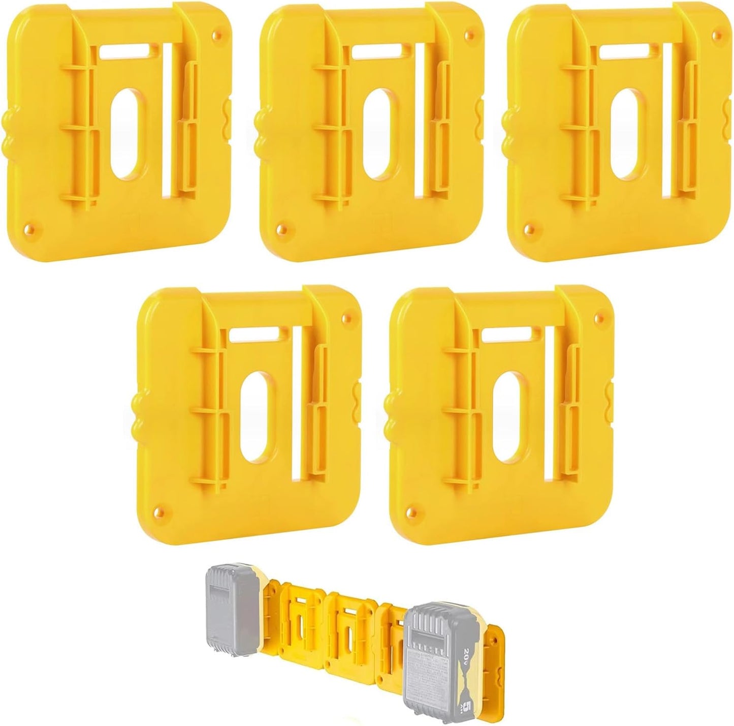 CILIFER® 5packs Tool Holders Replacement Compatible with Dewalt 20V / 60V Cordless Router Nailer Saw Drill Tools Mount/Wall Hanger. Compatible with M18 Tools