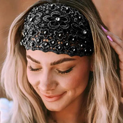 SFRCORD® Elegant Tall Skull Beaded Flower Headband. 1920s Headpiece. For Women. Hair Styling Decoration.