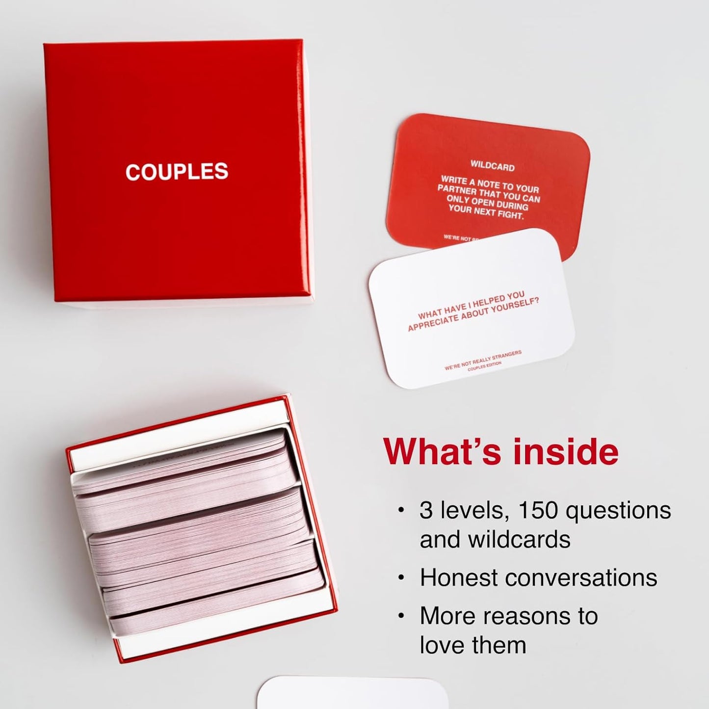 CZTICLE® WE'RE NOT REALLY STRANGERS Couples Edition Card Game - 150 Conversation Cards for Couples