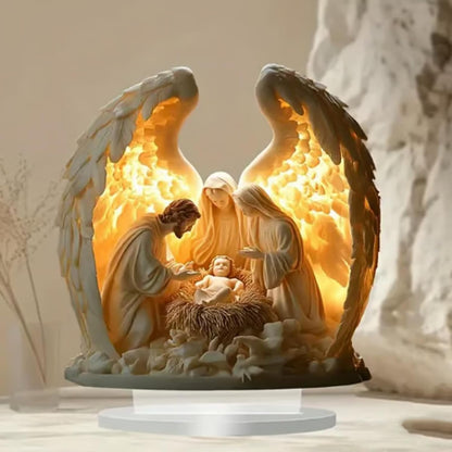 CZTICLE®  Gorgeous Angel Wings Cross Decoration. Finely Detailed Wings Gracefully Wrap Around The Cross. Elegant Boho Style. Premium Acrylic Material. 2025 (White1)x