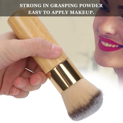 CZTICLE® Fluffy Blush & Powder Brush. Soft Bronzer Brush for Cheeks. Nail Dust Removal Brush. Portable Makeup Tool with Ergonomic Handle
