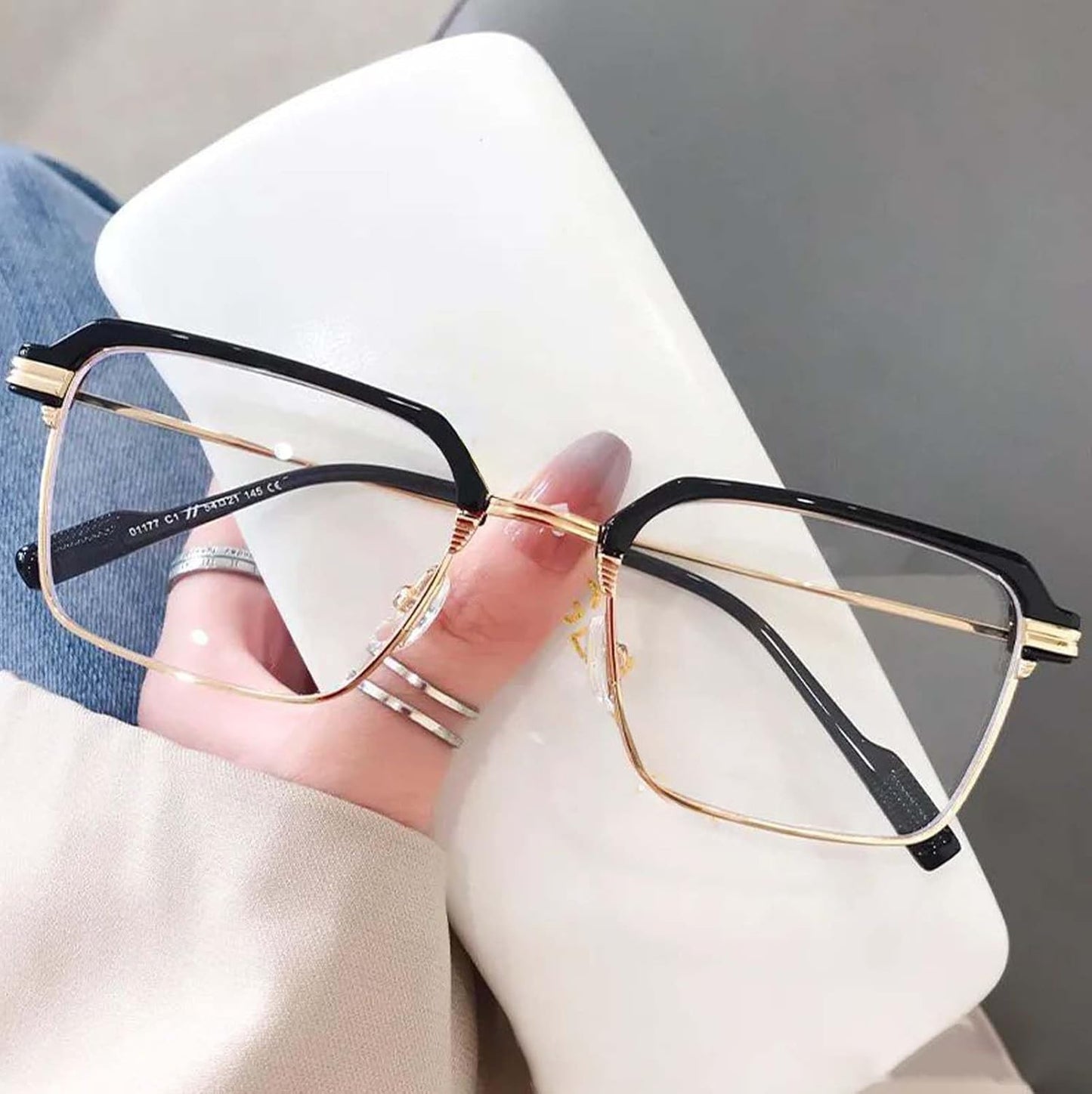 CZTICLE® Dual Focus Glasses.1.0-4.0 Progressive Reading Glasses for Women Men. Anti Reflective Clear Adjusting Glasse