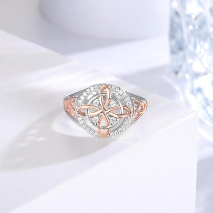 CILIFER® Witches Knot Ring Sterling Silver Anillo Nudo de Bruja Plata 925 Original Celtic Knot Jewelry Gifts for Women