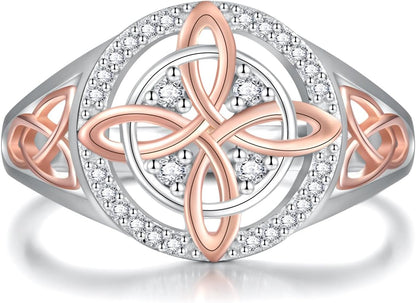 CILIFER® Witches Knot Ring Sterling Silver Anillo Nudo de Bruja Plata 925 Original Celtic Knot Jewelry Gifts for Women