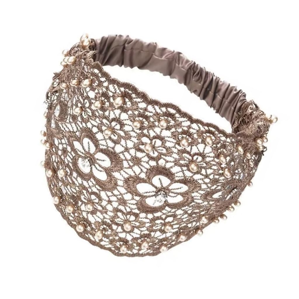 SFRCORD® Elegant Tall Skull Beaded Flower Headband. 1920s Headpiece. For Women. Hair Styling Decoration.