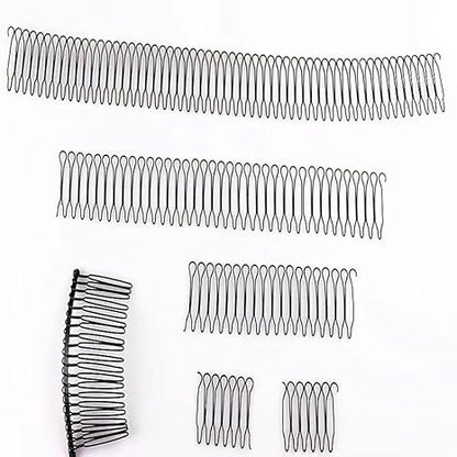6 Pcs Metal Hair Wavy Comb, Safe Elastic Multifunction Anti Slip Fashionable Hair Clip Comb Waterproof for Washing