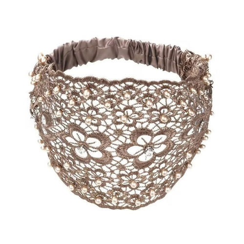 SFRCORD® Elegant Tall Skull Beaded Flower Headband. 1920s Headpiece. For Women. Hair Styling Decoration.