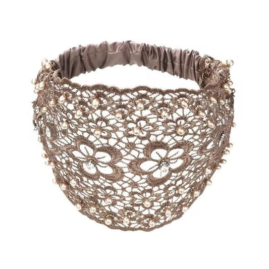 SFRCORD® Elegant Tall Skull Beaded Flower Headband. 1920s Headpiece. For Women. Hair Styling Decoration.
