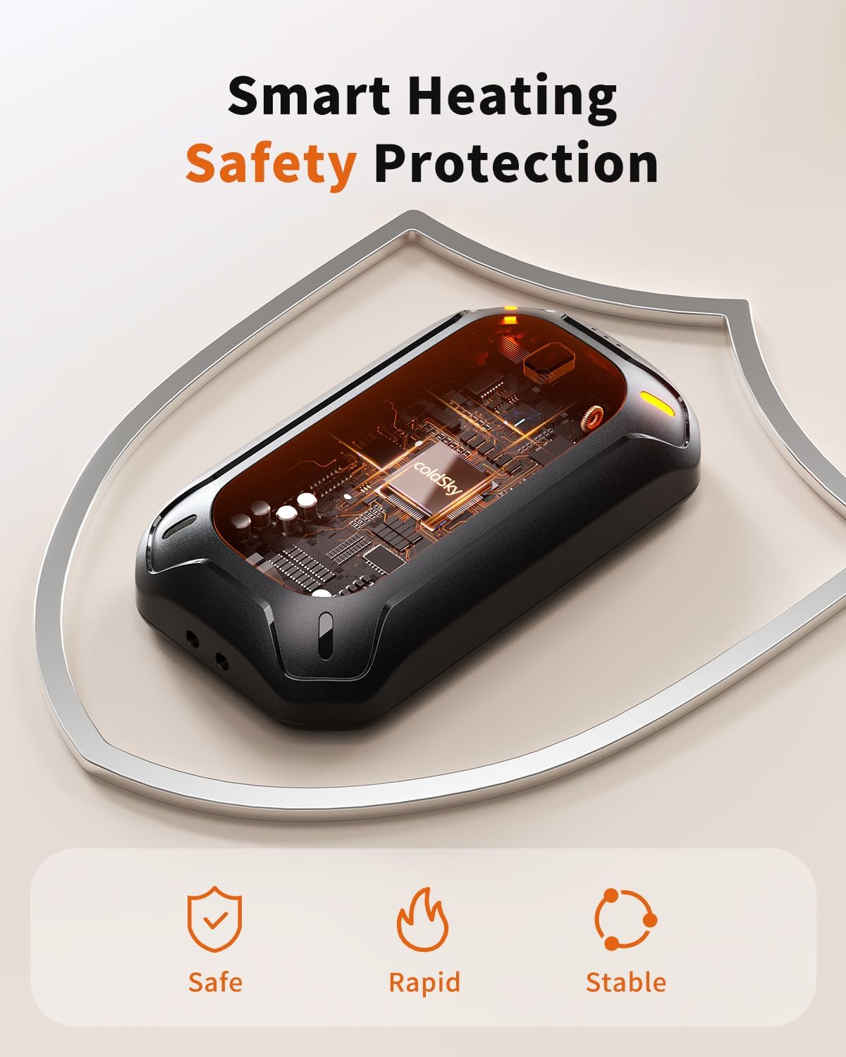 CILIFER® 2 Pack Hand Warmers Rechargeable.Electric Hand Warmer. Double-Sided Warming Portable Heater Reusable. 12 Max Heating Time Pocket Hand Warmers Gifts for Women Men