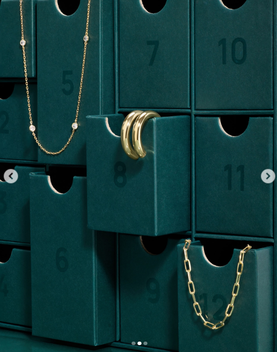 CILIFER® 14k gold plated jewelry Advent calendar.