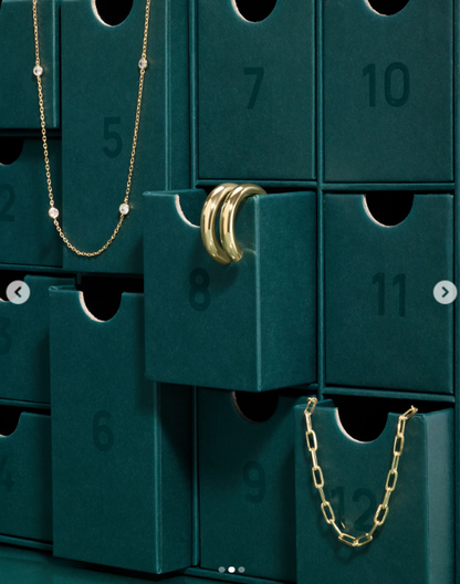 CILIFER® 14k gold plated jewelry Advent calendar.