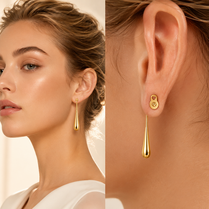 14K Yellow Gold Plated Lobe Lifters for Heavy Earrings for Women - Earring Backs for Droopy Ears