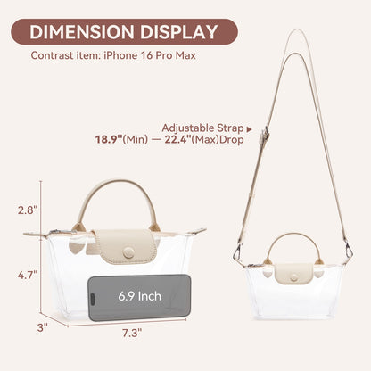 SFRCORD® PVC Bag Clear Stadium Approved Crossbody Handbags For Concerts Sports Events