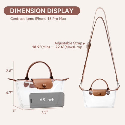 SFRCORD® PVC Bag Clear Stadium Approved Crossbody Handbags For Concerts Sports Events