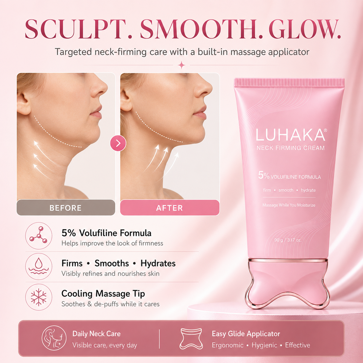 LUHAKA® Collagen Neck Firming & Smoothing Cream, 3.17 oz