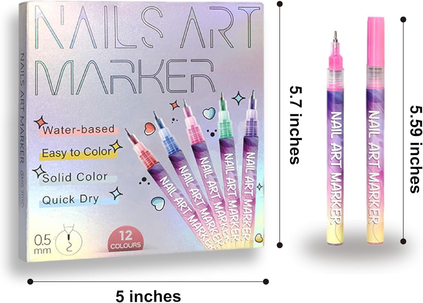 CILIFER® 🎁Last Day Sale 49% OFF🔥-🎨12 Colours Nail Art Pens Set