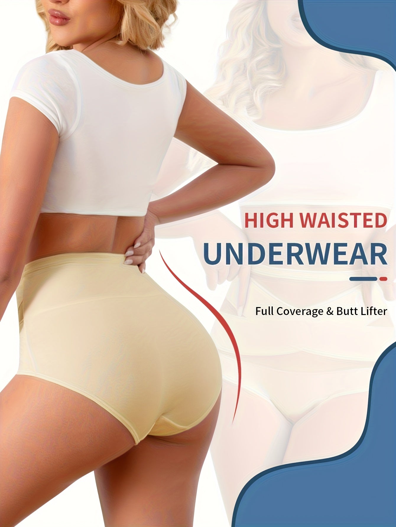 SFRCORD® Women's High-Waisted Briefs - Breathable Mesh & Ice Sliky Fiber Seamless Panties, No Show Comfort Underwear for Casual Attire, Solid Color Elegant Design, Shaping Underwear, Crosscrotch Design