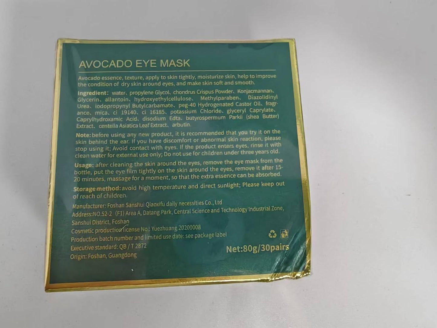 LUHAKA® Avocado Eye Mask 60 Pcs. Under Eye Patches for Dark Circles and Puffiness. Moisturizing Nourishing Eye Treatment Mask. Moisturizing and improving eye skin dryness