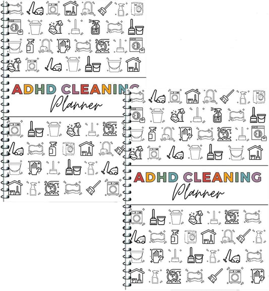 Cilifer® 2 Pack Cleaning Planner. Cleaning Schedule and Checklist Organizer. Daily Weekly Monthly Household Cleaning Planner. Chore Chart Notebook for Home. Family Cleaning Tasks. DIY Home Improvement. Editable Template
