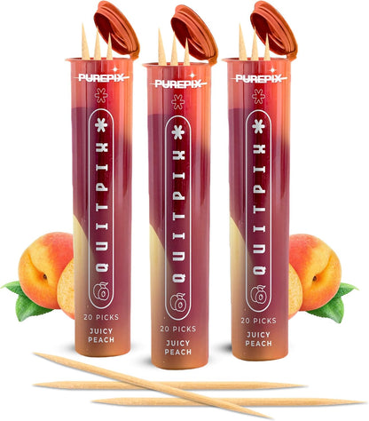 CZTICLE® Help Quit Smoking Extra Thick Boosting Flavored Toothpicks with Lobelia to Help Quit Smoking - Oral Fixation - Nicotine Free Toothpicks - 4 Flavors Kosher Variety Pack