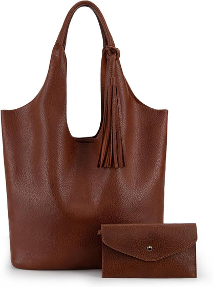 SFRCORD® Slouchy Hobo Bags for Women Soft Designer Shoulder Purses Ladies Top Handle Handbag