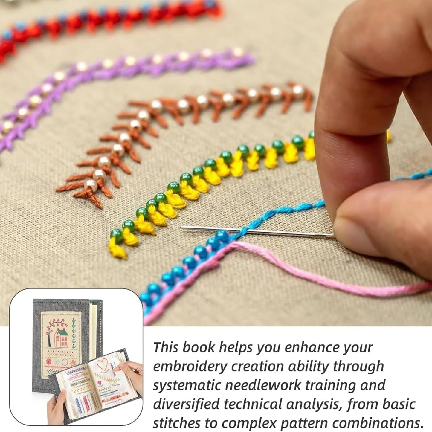 CILIFER® Sewing Book Stitching Books Embroidery Instructions Book Handmade Sewing Pattern Set Improving Sewing Techniques