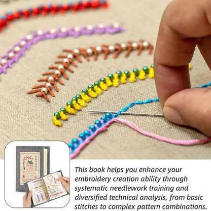 CILIFER® Sewing Book Stitching Books Embroidery Instructions Book Handmade Sewing Pattern Set Improving Sewing Techniques