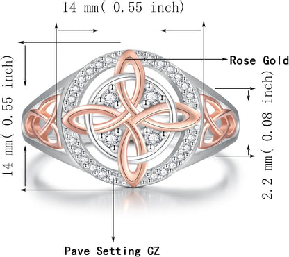 CILIFER® Witches Knot Ring Sterling Silver Anillo Nudo de Bruja Plata 925 Original Celtic Knot Jewelry Gifts for Women