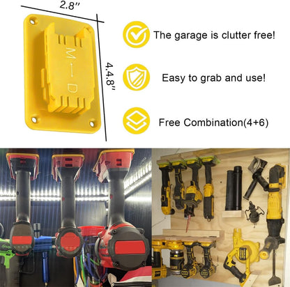 CILIFER® 5packs Tool Holders Replacement Compatible with Dewalt 20V / 60V Cordless Router Nailer Saw Drill Tools Mount/Wall Hanger. Compatible with M18 Tools