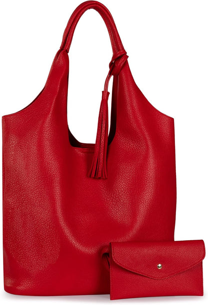 SFRCORD® Slouchy Hobo Bags for Women Soft Designer Shoulder Purses Ladies Top Handle Handbag