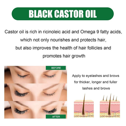 LUHAKA®Castor Oil 2 OZ- Aceite de Ricino - Cold Pressed 100% Pure. Certified Organic. Hexane Free for Eyelashes. Eyebrows. Beard. Hair Growth Women and Men