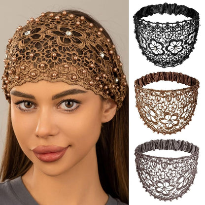 SFRCORD® Elegant Tall Skull Beaded Flower Headband. 1920s Headpiece. For Women. Hair Styling Decoration.