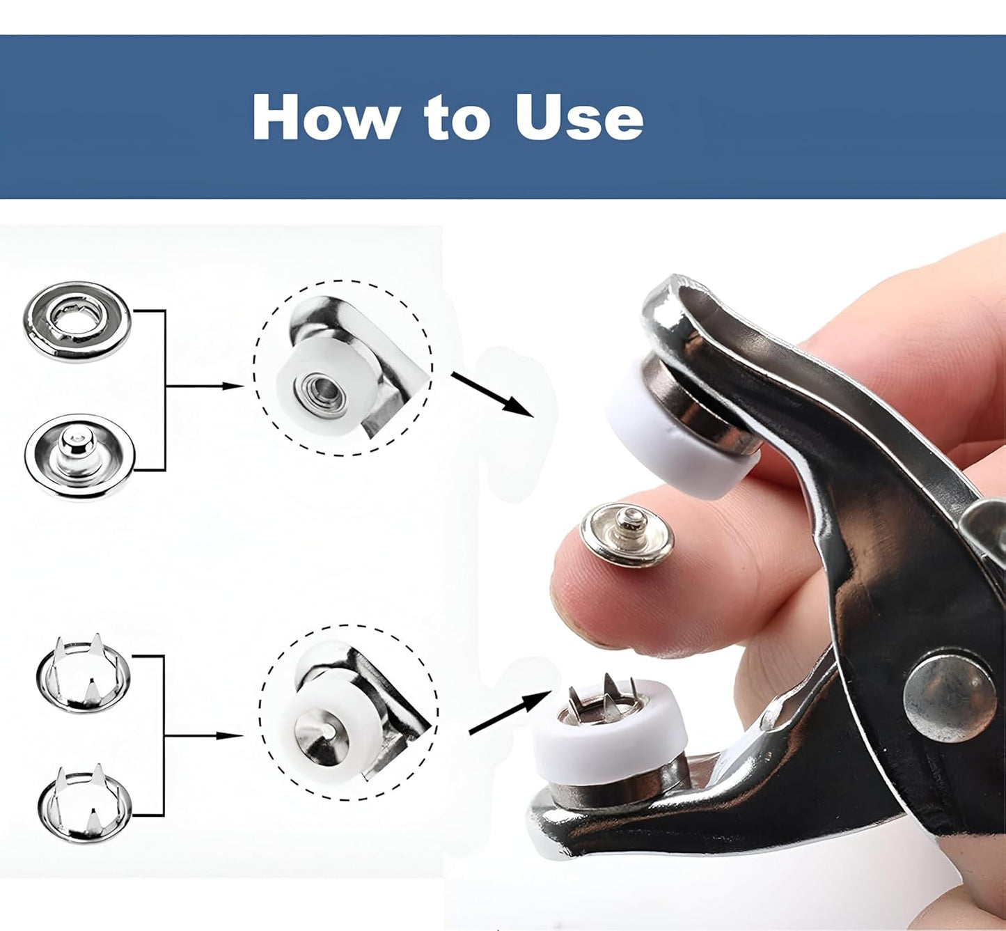 Snap Button & Pliers Fastener Tool Set