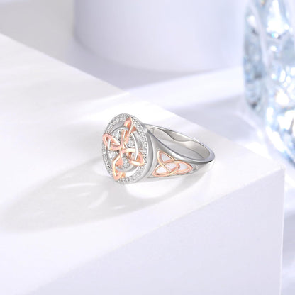 CILIFER® Witches Knot Ring Sterling Silver Anillo Nudo de Bruja Plata 925 Original Celtic Knot Jewelry Gifts for Women