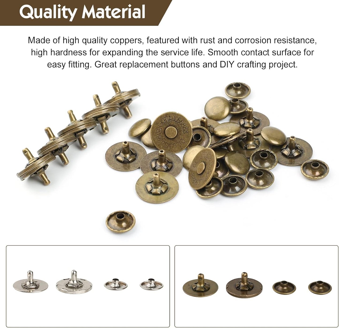 CILIFER® 20 Sets 18MM Magnetic Buttons Clasp Snaps Fastener with Install Tool Magnetic Round Snaps DIY Craft Buttons Kit for Sewing, Craft, Purses, ...