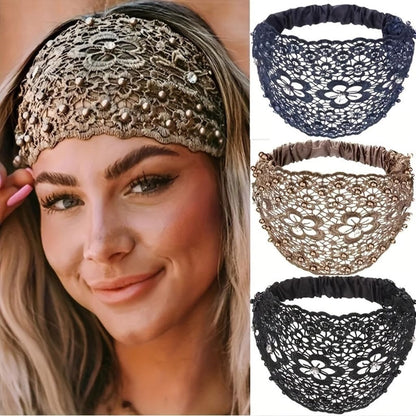 SFRCORD® Elegant Tall Skull Beaded Flower Headband. 1920s Headpiece. For Women. Hair Styling Decoration.