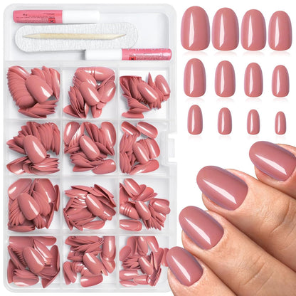 Cilifer® Hot Pink Press on Nails Short Oval Fake Nails.