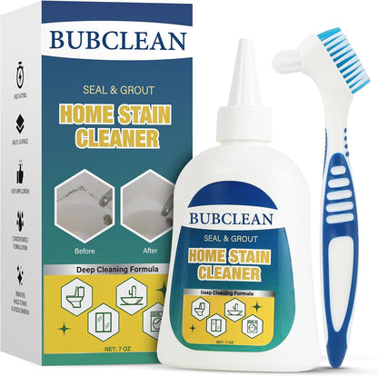 BUBCLEAN Home Stain Remover Gel Cleaner. Heavy Duty Black Surface Stain Cleaner for Washing Machine. Bathroom Grout. Shower. Bathtub. Tile. Fridge Rubber. Kitchen Sinks. 1 Pack